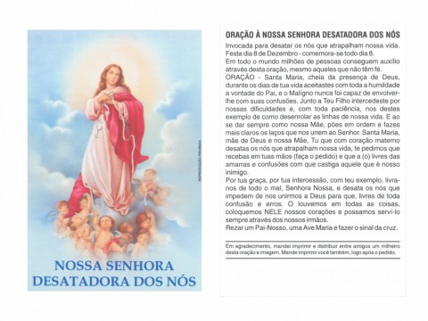 Oração de Promessa - Desatadora dos Nós