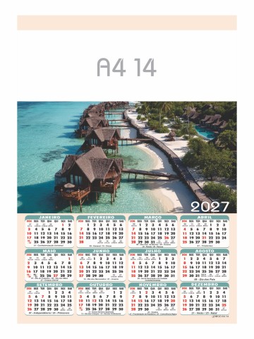 Calendário - A4 14