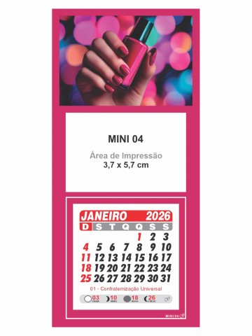 Calendário de Geladeira - Mini 04