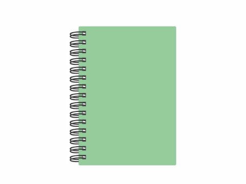 Caderno Wire-O Liso Verde Sereno