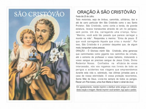 Oração de Promessa - São Cristovão