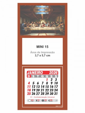 Calendário de Geladeira - Mini 15