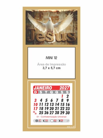 Calendário de Geladeira - Mini 12