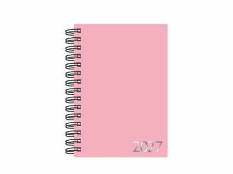 Mini Agenda Wire-o Cores - Rosa