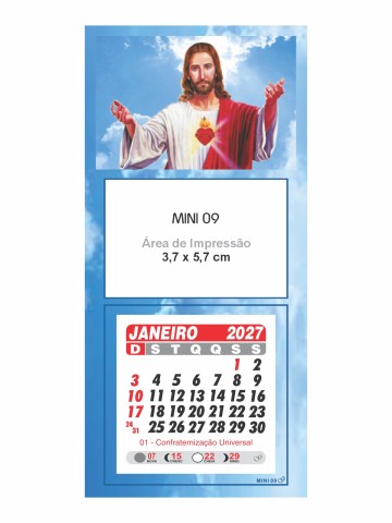 Calendário de Geladeira - Mini 09