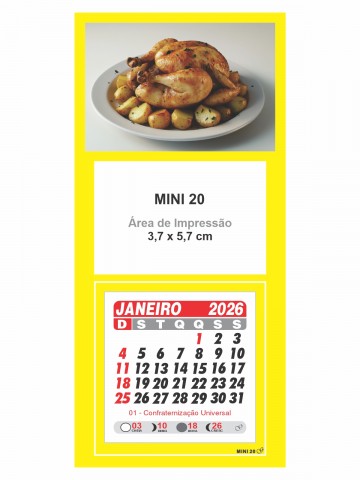Calendário de Geladeira - Mini 20