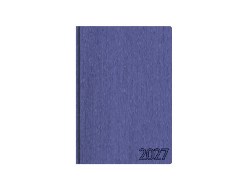 Agenda Costurada Aço Escovado - Azul