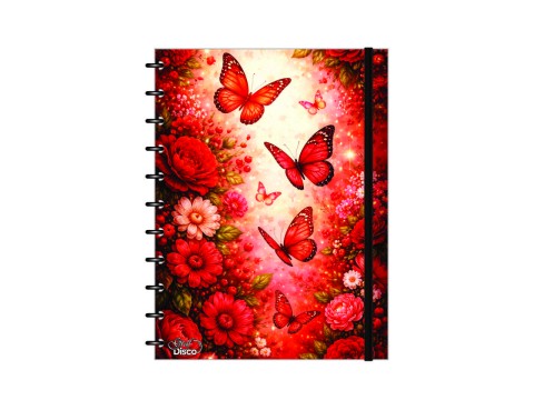 Caderno Graf-Disco Estampado borboleta