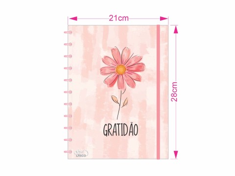 Caderno Graf-Disco Estampado Gratidão
