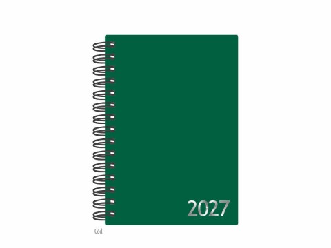 Mini Agenda Wire-o Cores - Verde Escuro
