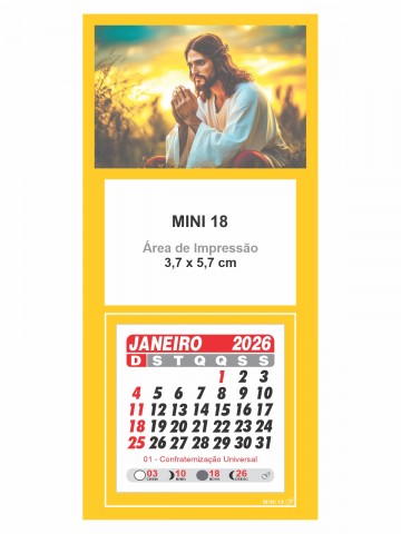 Calendário de Geladeira - Mini 18