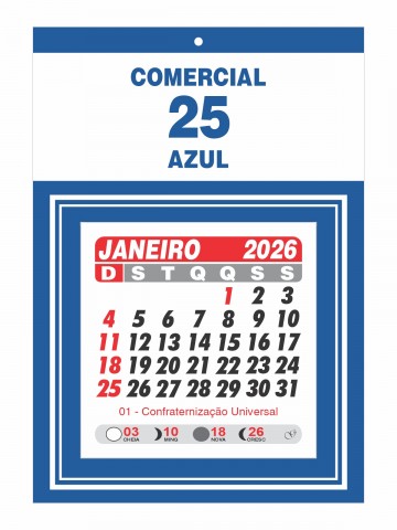 Calendário Comercial 25