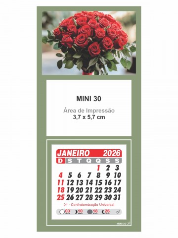 Calendário de Geladeira - Mini 30