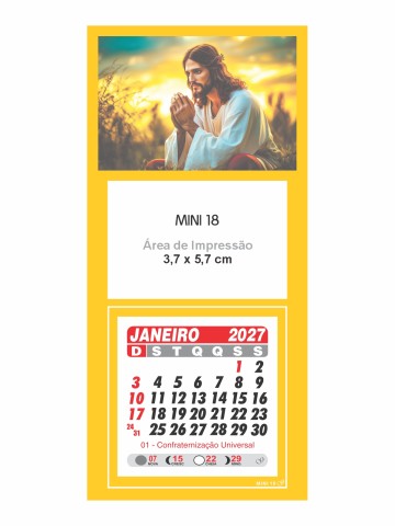 Calendário de Geladeira - Mini 18