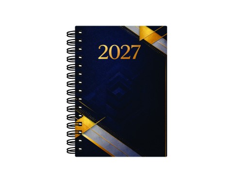 Agenda e Mini Agenda Estampa - Preto/Dourado