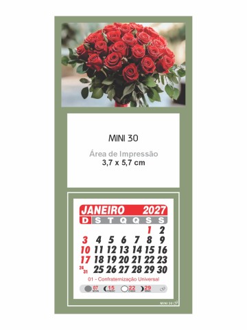 Calendário de Geladeira - Mini 30