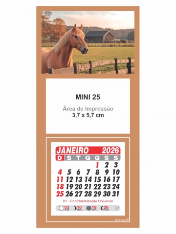 Calendário de Geladeira - Mini 25