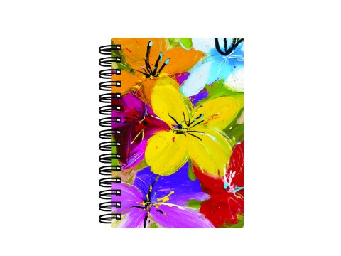 Caderno Wire-O Estampado Flores