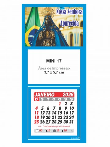 Calendário de Geladeira - Mini 17