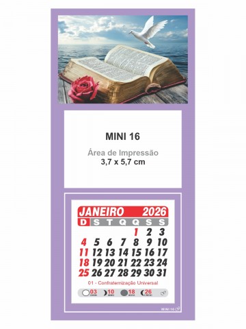 Calendário de Geladeira - Mini 16