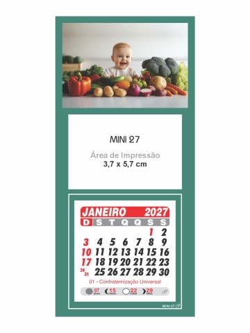 Calendário de Geladeira - Mini 27