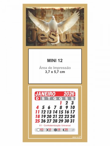 Calendário de Geladeira - Mini 12