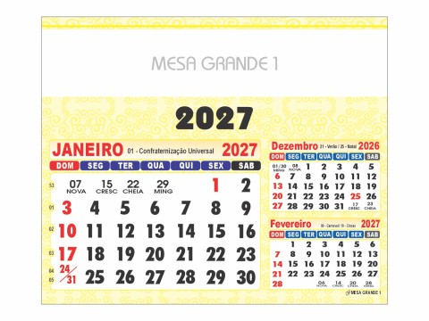 Calendário de Mesa Grande 1