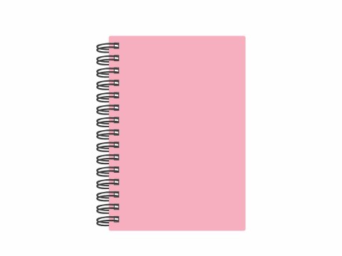 Caderno Wire-O Liso Rosa