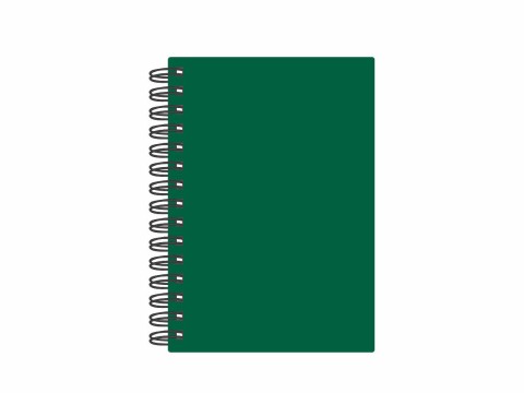 Caderno Wire-O Liso Verde