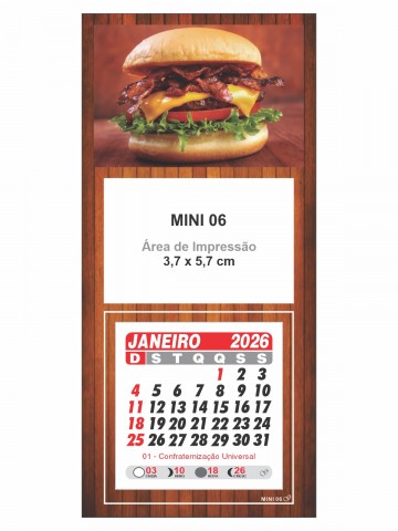 Calendário de Geladeira - Mini 06