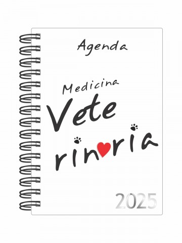 Agenda 2025 wire-o Estampa 1871 Veterinária