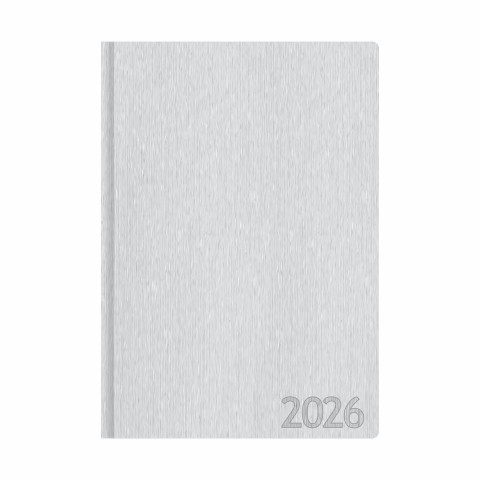 Agenda 2026 Costurada Escovada Prata