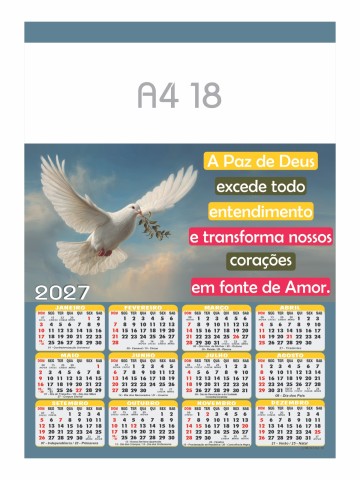 Calendário - A4 18