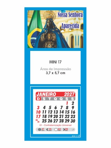 Calendário de Geladeira - Mini 17