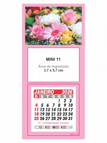 Calendário de Geladeira - Mini 11