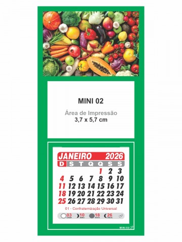 Calendário de Geladeira - Mini 02