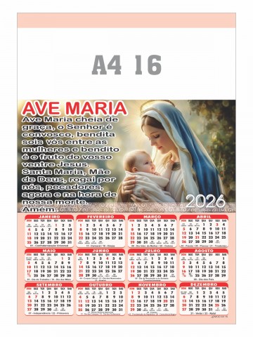 Calendário - A4 16